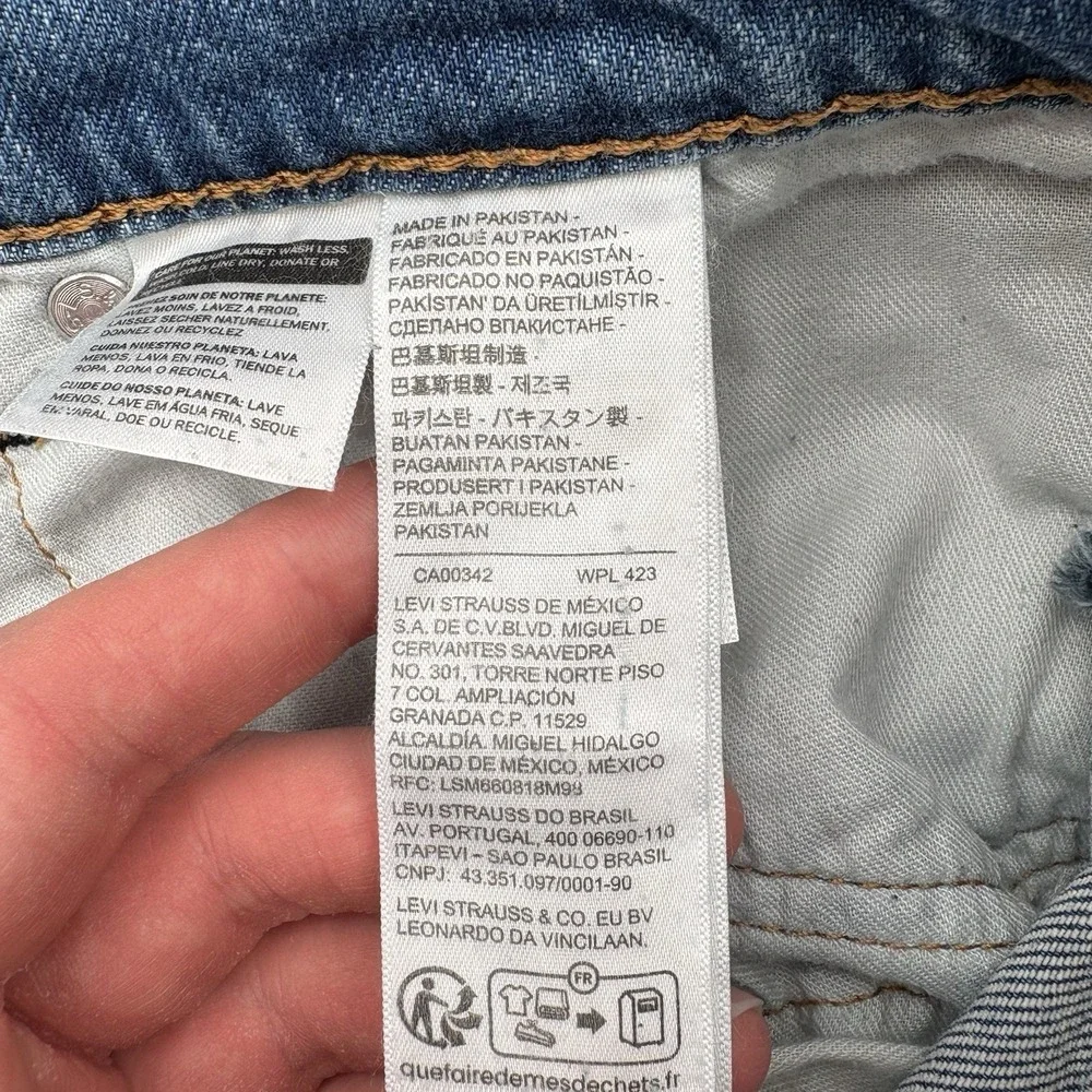 Levi's 505 Mens Jeans 36x30 Regular Fit Straight Leg Blue Denim Denim Pants